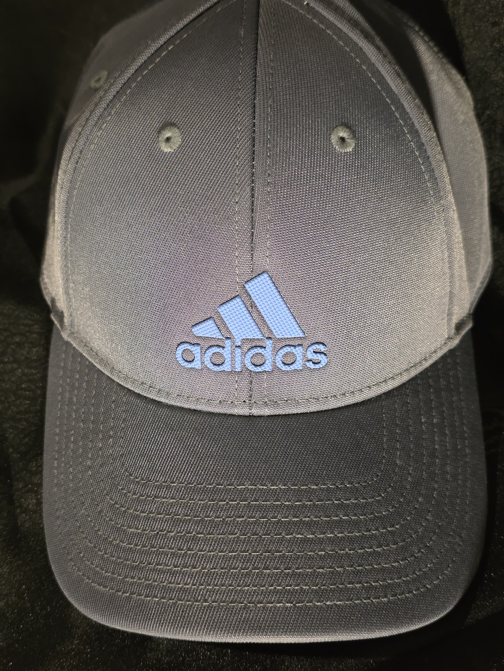 adidas Gray Baseball Cap with Blue Logo